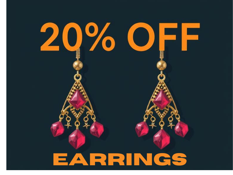 Earrings gold covering