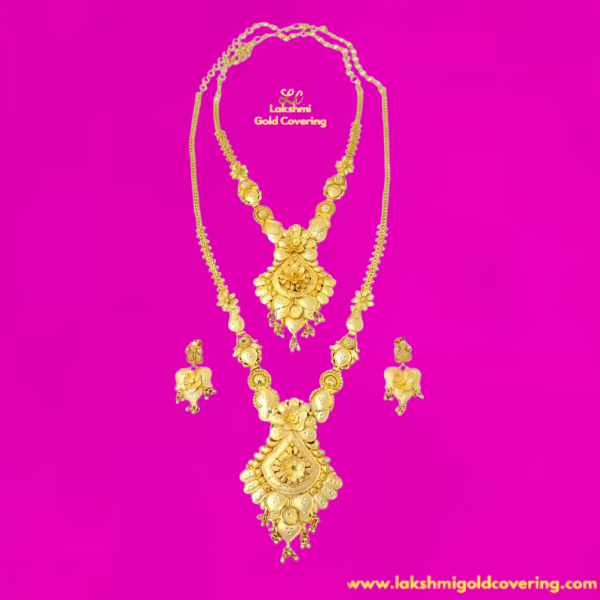 One Gram Gold Forming AS Combo Haram And Necklace