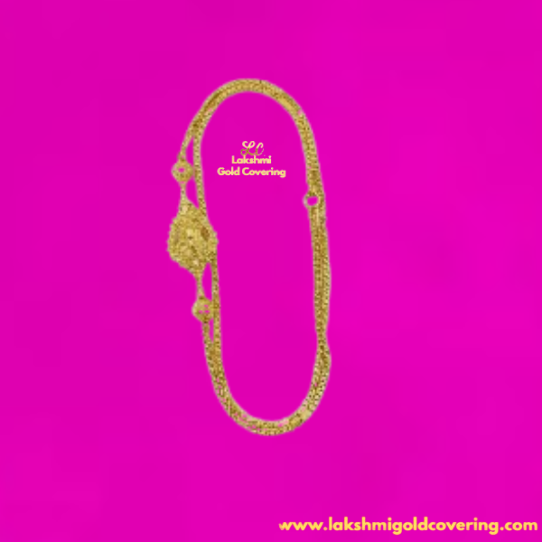 One Gram Gold Forming  Mullu Lakshmi SQ Mugappu Chain